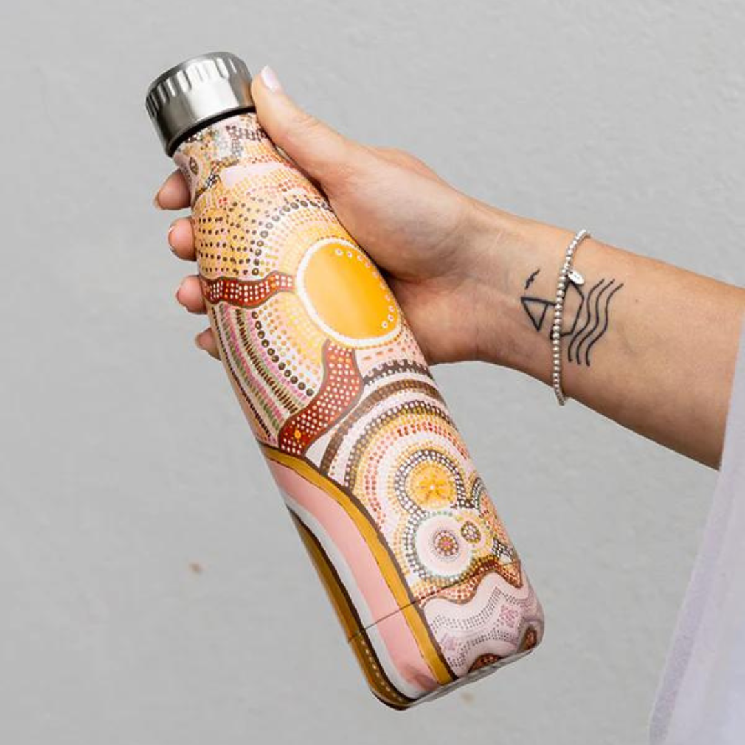 Aboriginal Journeys In The Sun Stainless Steel Water Bottle