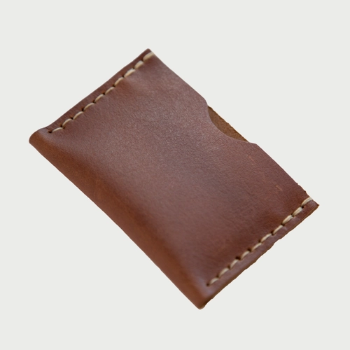 Tan Leather Card Wallet