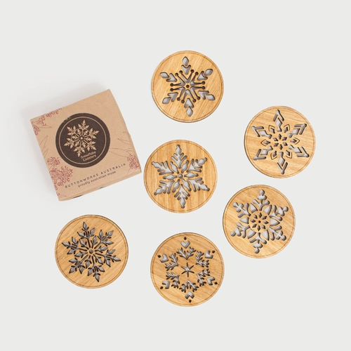 Handmade Australian Snowflake Coasters