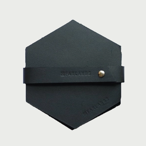 Hexagon Leather Coasters