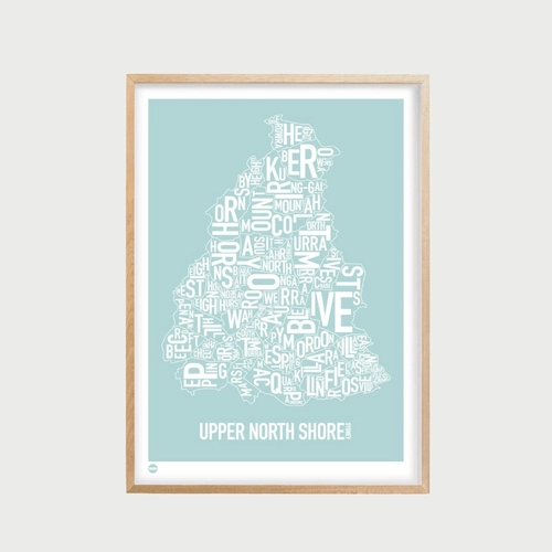 Upper North Shore Map Tea Towel