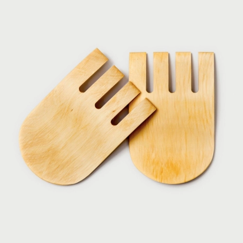 Hands Huon Pine Timber Salad Servers