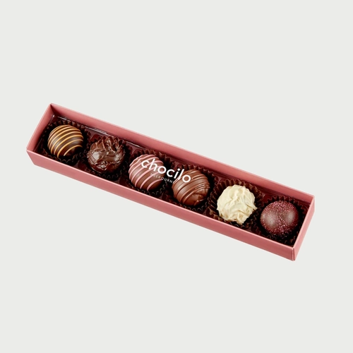 6 Pack Truffle Chocolate Assortment Gift Box