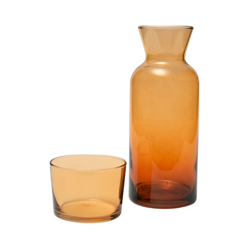 Iconic Amber Carafe with Matching Glass