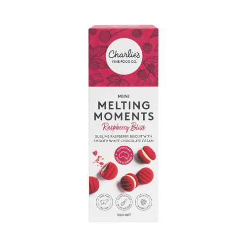 Raspberry Bliss Mini Melting Moments Biscuits