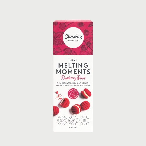 Raspberry Bliss Mini Melting Moments Biscuits