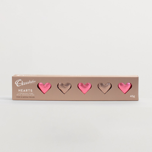 Milk Chocolate Hearts, 6 Pack