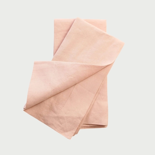 Pale Pink Long Lunch Linen Napkins, Set of Two