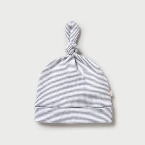 Organic Stripe Rib Knot Hat