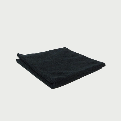 Set of Two Black Microfibre Cloths