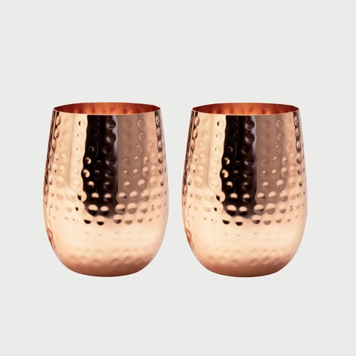 Stemless Copper Glasses