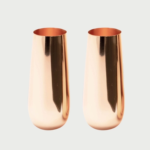 Copper Stemless Champagne Flutes